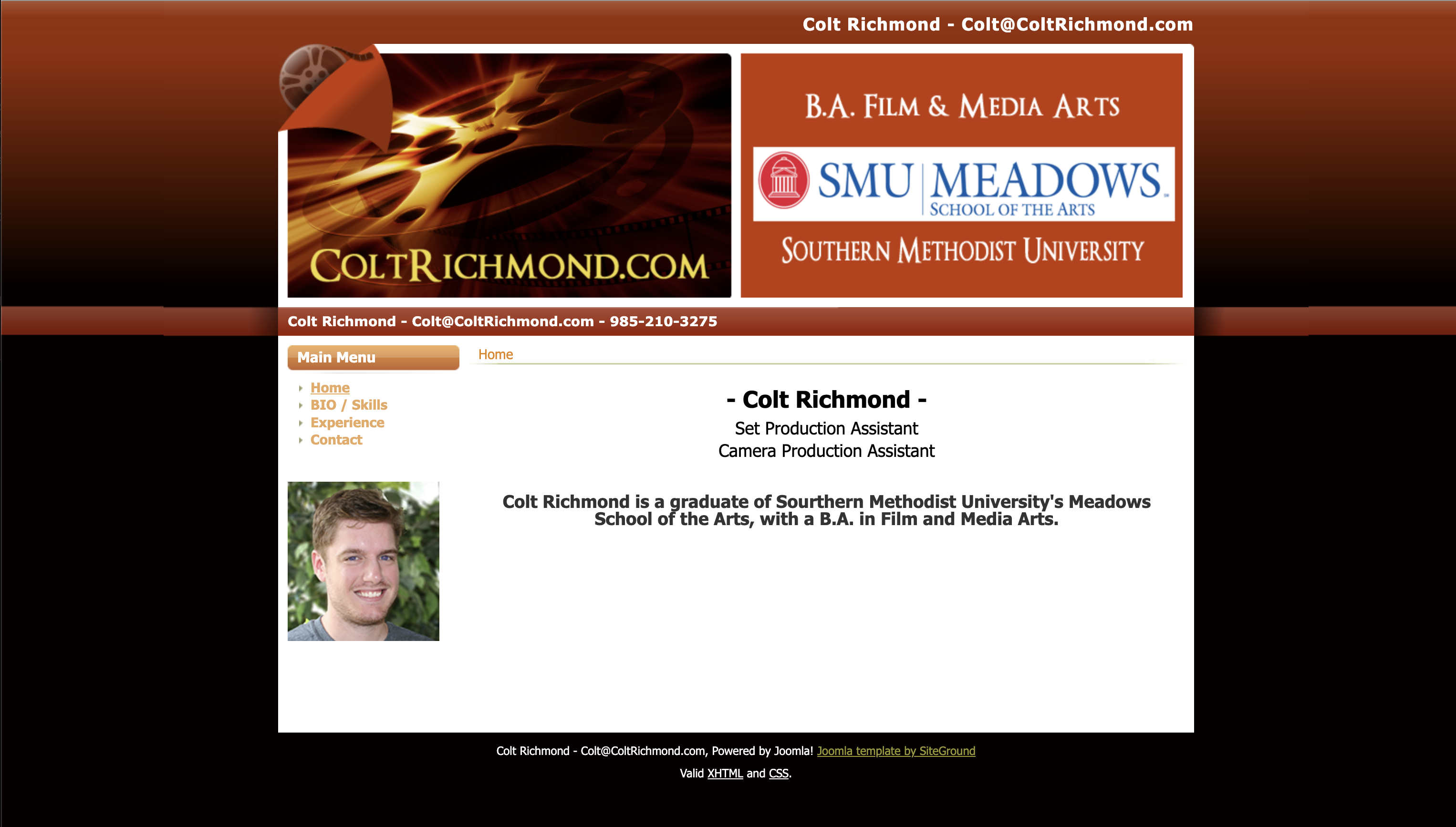 Colt Richmond - Set Production and Camera Production Assistant in Charlotte NC